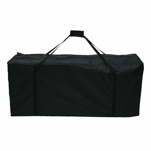 1 Pc Oxford Cloth Heavy Duty Outdoor Organizer Black Rectangle Garden Furniture Cushion Storage Bag Travel Carrier Storage Bag (Size : S 122) - size: S 122