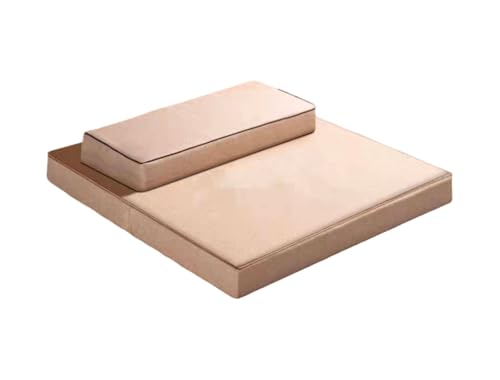 Handcrafted Meditation Mat,Large and Meditation Cushion,Portable Foldable Floor Cushion Outdoor Coconut Fibre Linen Yoga Cushion(Size:24x24inch,Color:Beige1) - color: Beige1, size: 24x24inch