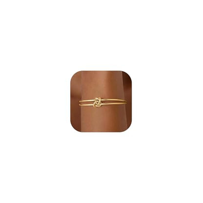 72ore Knot Bracelets for Women Gold Knot Bracelet Two Tone Knots Design Minimalist Wrist Jewelry for Daily Wear