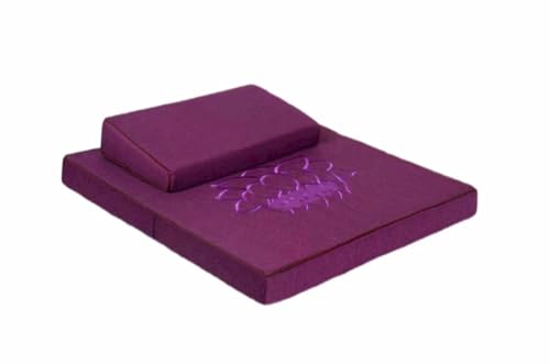 Meditation Mats,Futons, Household Folding, Thickened Fabrics, Coconut Palm, Kneeling Mats(Size:31x31inch,Color:Purple) - color: Purple, size: 31x31inch