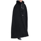 Meditation Buddhist Hooded Cloak Monk Outfit Oversize Bridal Wedding Winter Comfortable Warm Cape Poncho - color: Black, size: Medium