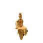 Hand-Carved Boxwood Avalokitesvara Figurine, Zen Buddhist Home Decor, Meditation Art for Living Room, Office Desk, or Altar, Natural Wood Craftsmanship