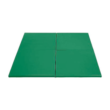 ECR4Kids SoftZone Play Patch Activity Mat Squares, Modular Playmat, Green, 4-Pack - color: Green