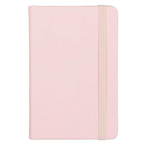 Leather Pocket Notebook, Writing Journal, Full-Grain Leather, Narrow Ruled Paper, Notebooks for Work & School, Quartz Pink (5.7" x 3.8”) - color: Quartz Pink, size: Pocket