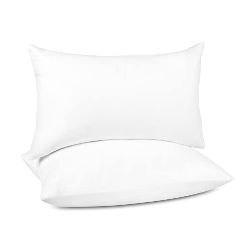 puredown® Lumbar Pillow Inserts 12 x 20 (Pack of 2, White), Filled with Feather and Down, Decorative Pillows for Couch, Home Decor - size: 12x20 Inch
