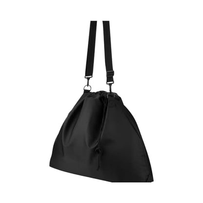 Memory Foam Cushion Storage Bag, Waterproof Nylon Drawstring Tote, 21.2x20.9in, Fits Seat Cushions Up to 19x18x6in, Detachable Strap, for Stadium Picnic Business Travel