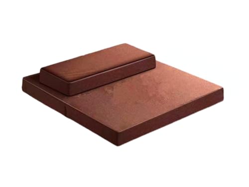 Large and Meditation Cushion,Square Handcrafted Meditation Mat,Portable Foldable Floor Cushion Outdoor Coconut Fibre Linen Yoga Cushion(Size:24x24inch,Color:Coffee1)