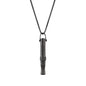 Breathing Easy Necklace, Mindfulness Breathing Stainless Steel Pendant for Stress Relief, Anxiety Management & Smoking Cessation Aid, Intricate Engraving for Men Women - color: Cylindrical Rotating Fidget Ring-Black