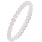 Agate Round Beaded Bracelet for Women Men Natural Agates Stone Healing Bracelets Stretch Elastic Handmade Polished Gemstone Beads Bracelet - color: White, size: 6mm Beads