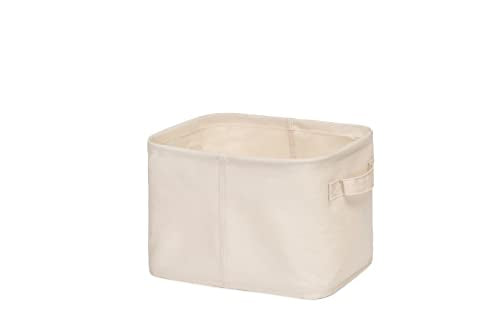 Decorative Basket Rectangular Fabric Storage Bin Organizer Basket with Handles for Clothes Storage (11.6 x 8 x 7.8, Beige) - size: 11.6 x 8 x 7.8''