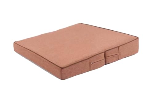 Large and Meditation Cushion,Square Handcrafted Meditation Mat,Portable Foldable Floor Cushion Outdoor Coconut Fibre Linen Yoga Cushion(Size:60x60cm(24x24inch),Color:Light Coffee1) - color: Light Coffee1, size: 60x60cm(24x24inch)