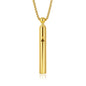 Breathing Easy Necklace, Mindfulness Breathing Stainless Steel Pendant for Stress Relief, Anxiety Management & Smoking Cessation Aid, Intricate Engraving for Men Women - color: Gold