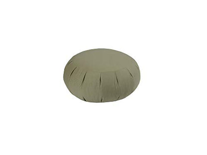 Buckwheat Zafu, Zabuton and Support Meditation Cushion Set (3pc), Sand - color: Sand