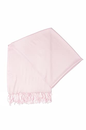 Sakkas 78" X 28" Rayon from Bamboo Soft Solid Pashmina Feel Shawl/Wrap/Stole - color: Bubblegum Pink