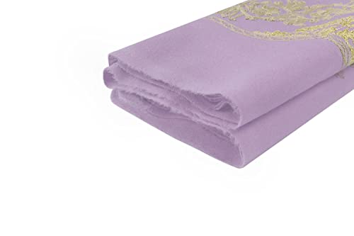 Urban CoCo Women's Embroidered Oversize Tassel Shawl Scarf Wraps for Women - color: #2-lavender