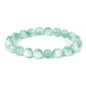 Justinstones Gemstone Crystals Chakra Beads Bracelet Crystal Healing 10mm Round Stretchable Bracelet for Her Gift - color: Moss Green Angelite