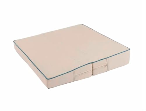 Large And Meditation Cushion,Square Handcrafted Meditation Mat,Portable Foldable Floor Cushion Outdoor Coconut Fibre Linen Yoga Cushion(Size:60x60cm(24x24inch),Color:Off white1) - color: Off white1, size: 60x60cm(24x24inch)