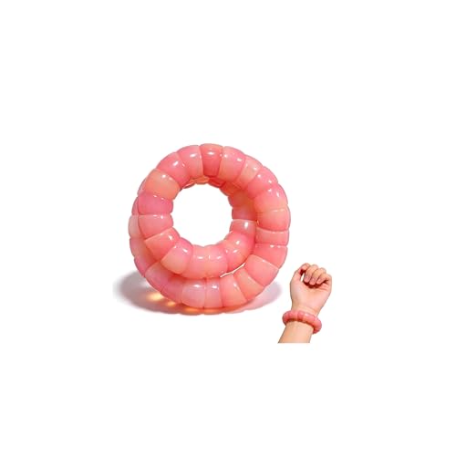 Roe Dolph Bodhi Bead Fidget Anxiety Bracelet for Women Men Chunky Stretch Beaded Mindful Jewelry Daily Reminder Gift for Mom Wife Friend - color: A4:pink