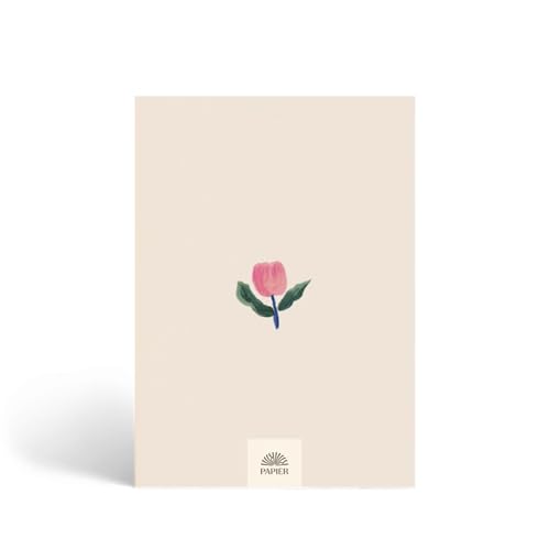Papier Tulip Vase 12 Week Wellness Journal - Floral Hardback | Log Intentions Sleep & Energy, Morning & Evening | Weekly & Monthly CheckIn | Undated Planner | Reflection & Mindfulness | Self Care Gift