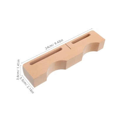 SECFOU Wooden Percussion Block Mallet Dual Bass Rhythm Instrument for Music Classes and Traditional Music Hardwood Musical Block Light Yellow