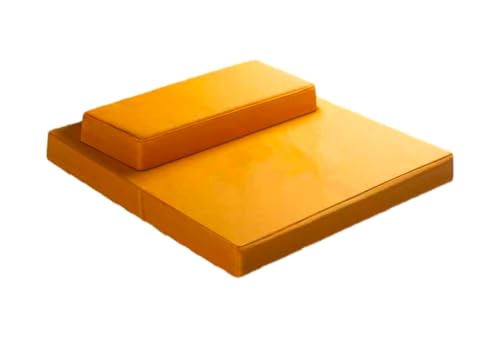 Handcrafted Meditation Mat,Large and Meditation Cushion,Portable Foldable Floor Cushion Outdoor Coconut Fibre Linen Yoga Cushion(Size:24x24inch,Color:yellow1) - color: Yellow1, size: 24x24inch