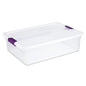 Sterilite 18-Pack 32 Quart ClearView Latch Box, Stackable Organizer Bins with Latching Lids - Clear Plastic Organization Containers for Closet, Bedroom, Shelving Units and Everyday Home Storage - size: 18 Pack, style: 32 Quart