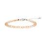 Crystal Bracelet for Women, Natural 4mm Faceted Beads Adjustable Bracelet, Small Beaded Healing Gemstone Bracelet - color: Citrine