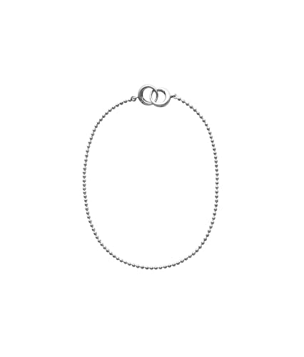 ONI Collective Mini Sphere Bracelet - 925 Sterling Silver with Rhodium or 14K Gold Plating, Minimalist Delicate Chain Bracelet - color: Sterling Silver, size: Small / 6.5"