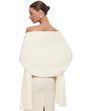 PULI Women's Pashmina Shawl Wraps for Evening Dress Large Scarf Blanket Long Wedding Bridal Winter Warm Shoulder Wrap - color: Warm Cream Ivory