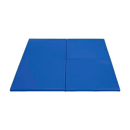 ECR4Kids SoftZone Play Patch Activity Mat Squares, Modular Playmat, Blue, 4-Pack - color: Blue