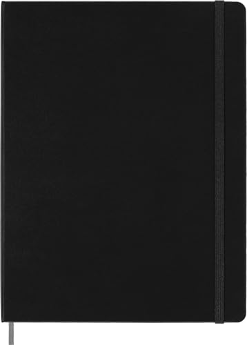 Moleskine Smart Notebook, Smart Writing System, Digital Notepad with Hard Cover, Ruled Pages and Elastic Closure, Size Extra Large 19 x 25 cm, Colour Black