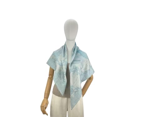 Cashmere-soft Mercerized wool Shawl Pashmina Lightweight Travel Wrap & Evening Scarf |Office |Wedding - color: 9 Light Blue