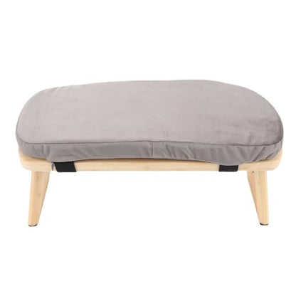 Wooden Meditation Bench Ergonomic Detachable Soft Cushion for Yoga Meditation Stool for Home Yoga Practice and (Grey) - color: Grey