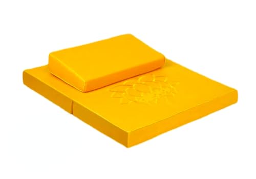 Meditation Mats,Futons, Household Folding, Thickened Fabrics, Coconut Palm, Kneeling Mats(Size:28x28inch,Color:Yellow) - color: Yellow, size: 28x28inch