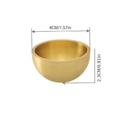 Mini Tibetan Singing Bowl Set Handmade Meditation Tool with Mallet and Cushion Portable Angel Sound Bowl for Stress and Relaxation (Gold, 4X2.3CM)
