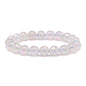 Justinstones Gemstone Crystals Chakra Beads Bracelet Crystal Healing 10mm Round Stretchable Bracelet for Her Gift - color: Faceted Electroplated White Agate（AB color）