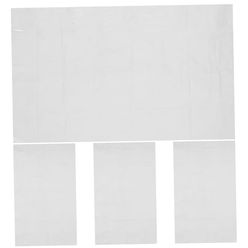 PRETYZOOM 4pcs Extra Large Transparent Storage Bags Foldable Storage for Luggage Furniture and Bicycles Tear Resistant Design Clear Pe Material
