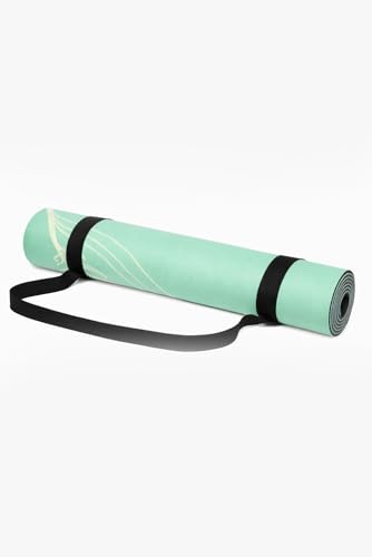 Shakti Warrior TPE Yoga Mat - Artist Designed, Premium eco friendly mats, Non Slip, Non toxic, Great For Regular & Hot Yoga, Pilates and Workouts (72 inch x 24 inch x 6mm thick) - color: Feather