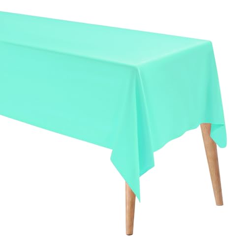 M METERXITY Rectangle Tablecloth, 60 x 120 Inch Thickened Waterproof Polyester Table Cloth for Banquets/Buffet/Parties/Wedding, Anti-Wrinkle Washable Decorative Table Cover [Turquoise] - color: Turquoise, size: 120" x 60" (Rectangular)
