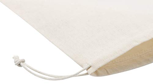 100 Percent Cotton Drawstring Bags, Reusable Quality with Double String, For Pantry Gifts Kitchen - Pack of 6 (Natural Beige, 7 x 9 Inch) - color: Natural Beige, size: 7 x 9 Inch