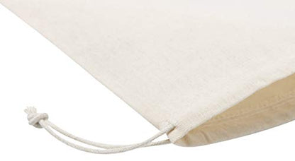 100 Percent Cotton Drawstring Bags, Reusable Quality with Double String, For Pantry Gifts Kitchen - Pack of 6 (Natural Beige, 7 x 9 Inch) - color: Natural Beige, size: 7 x 9 Inch