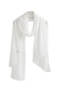 Jeelow Solid Color Scarf Wrap Shawl for Women Men – Soft Lightweight Head Scarf, All Season, Travel Beach Office Daily Wear - color: White