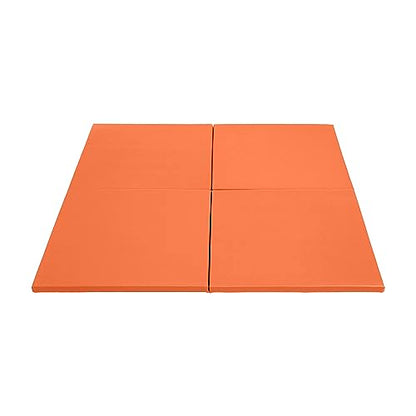 ECR4Kids SoftZone Play Patch Activity Mat Squares, Modular Playmat, Orange, 4-Pack - color: Orange