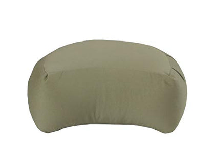 Kapok Crescent Zafu Meditation Cushion, Sand - color: Sand