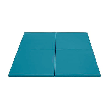 ECR4Kids SoftZone Play Patch Activity Mat Squares, Modular Playmat, Turquoise, 4-Pack - color: Turquoise