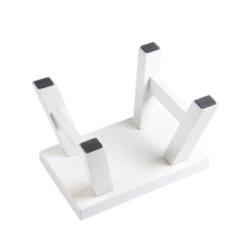 Small Stool Wooden Step Stool Footstool Solid Wood 8 inch for Kids Adults Plant Stand Fishing Stool (White) - color: White