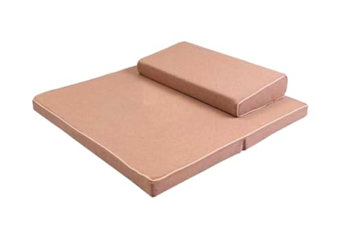 Large and Meditation Cushion,Square Handcrafted Meditation Mat,Portable Foldable Floor Cushion Outdoor Coconut Fibre Linen Yoga Cushion(Size:60x60cm(24x24inch),Color:Beige1) - color: Beige1, size: 60x60cm(24x24inch)