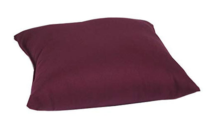 Kapok Zafu, Zabuton and Support Meditation Cushions Set (4pc) - color: Burgundy