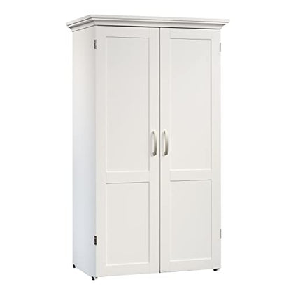 Sauder Miscellaneous Storage Craft & Sewing Armoire, L: 35.11" x W: 21.81" x H: 61.58", Glacier White finish - color: Glacier White