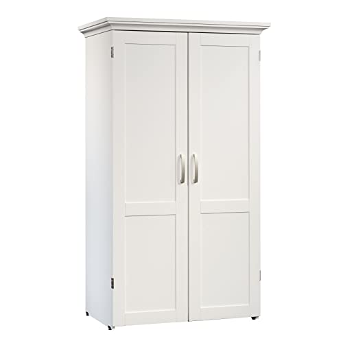 Sauder Miscellaneous Storage Craft & Sewing Armoire, L: 35.11" x W: 21.81" x H: 61.58", Glacier White finish - color: Glacier White